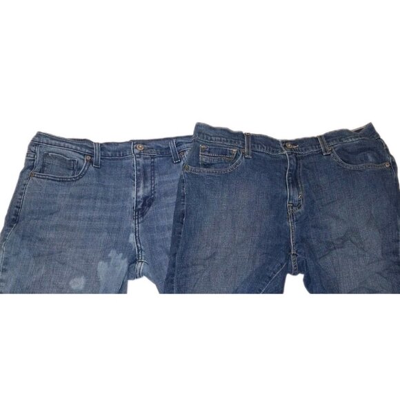 Levi's 515 Bootcut Women's Size 12 Blue Jeans 32x30 Custom Bleached Lot Of TWO - Picture 2 of 8